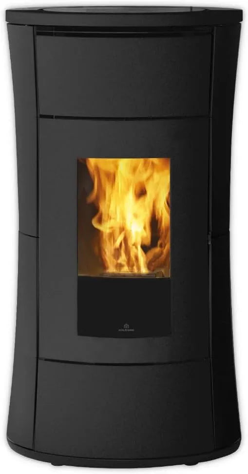 Modell Pelletofen Cherie Evo Stahl Farbe Grau H14 Edilkamin wasserführender, Leistung 14,2 kW