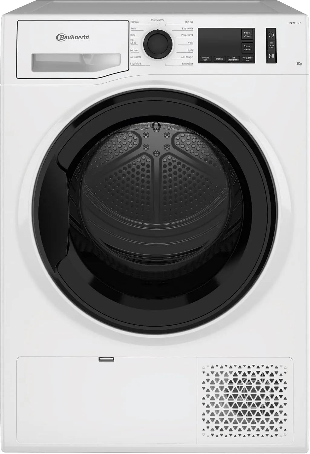 Bauknecht Wärmepumpentrockner M11, Gewicht 8kg, EasyCleaning-Filter, Baby-Programm, Kuscheltier Programm, Crease Care, T Soft 82 N, EEK A++