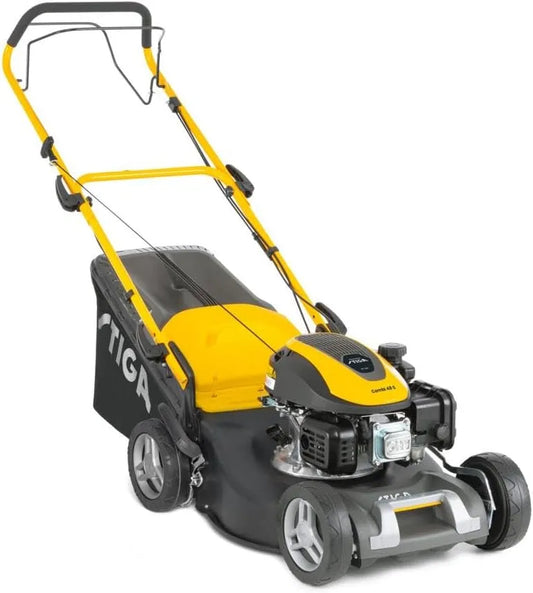 Stiga Rasenmäher, 139 cm³ Benzinmotor, Fassungsvermögen 60 L Grasfangkorb, Mulchstopfen inklusive, Combi 48 S, 46 cm Schnittbreite, mit Radantrieb