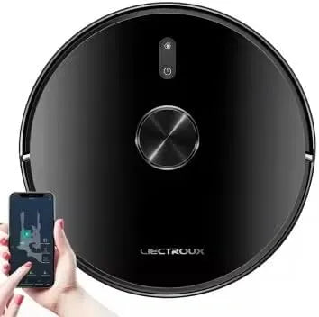Staubsauger, LIECTROUX X6 Roboter, 6500Pa, LiDAR-Laser-Navigation, Trocken- und Nasskombo, APP-Steuerung, intelligente Objektvermeidung