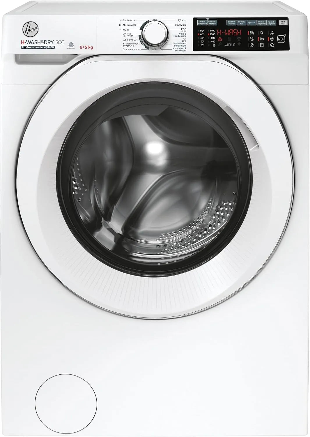 Hoover Waschtrockner DRY 500 HDQ 485AMC-84, Gewicht 5 kg Trocknen, Inverter-Motor, Power Care System, Wi-Fi & Bluetooth, Gewicht 8 kg Waschen, H-WASH