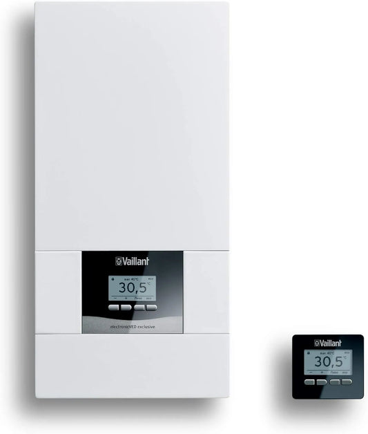 Durchlauferhitzer 0010023748 Vaillant elektronischer, VED exclusive 24/8, druckfest, Leistung 24kW, Spannung 400V, Energieklasse A, Grafikdisplay