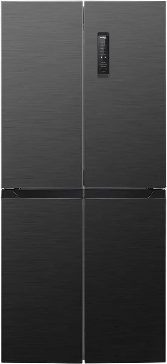 Bomann Kühlschrank KG 7358, French Door No Frost, Side by Side mit MultiAirflow-System, mit Gefrierfach 362L, in Schwarz-inox