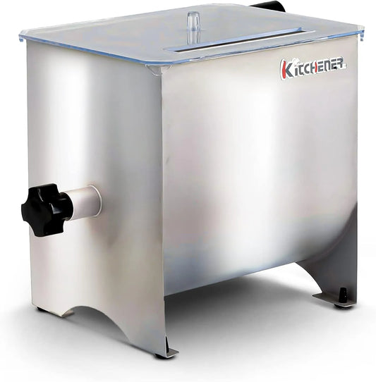 Mixer Edelstahl manuelle Handkurbel 4,2 Gallonen 17.6LBS Kitchener Meat, 16L Max Pfund Kapazität Heavy Duty Commercial Food Grade w