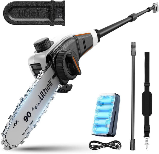 Modell Akku Hochentaster mit Schwert U20 10000 Litheli, 10000 mAh, Teleskop-Hochentaster mit mAh Akku, Akku Hochentaster 20V mit 20 cm Schwert