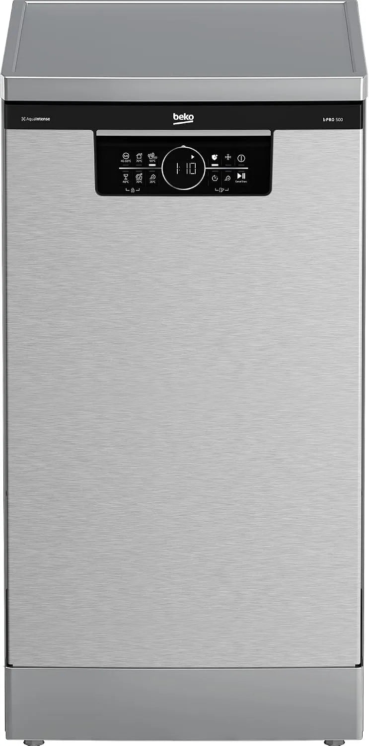 Beko Geschirrspüler BDFS26040XQ, bPRO 500 45 cm, 6 Programm, für 10 Maßgedecke, 5 Zusatzfunktionen, 3 Spülebenen, in freistehender Ausführung