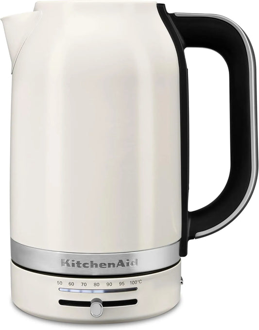 KitchenAid Wasserkocher 5KEK1701EPL C-100, Fassungsvermögen 1,7 L mit digitaler Temperatureinstellung, 50 °C, 30 Min, Leistung 2400W, LED-Display